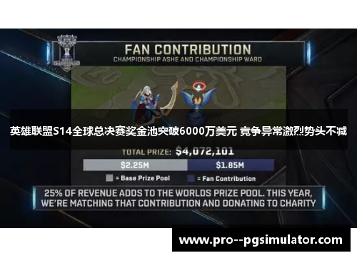 英雄联盟S14全球总决赛奖金池突破6000万美元 竞争异常激烈势头不减